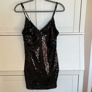 Forever 21 Shimmering Black Sequin Dress